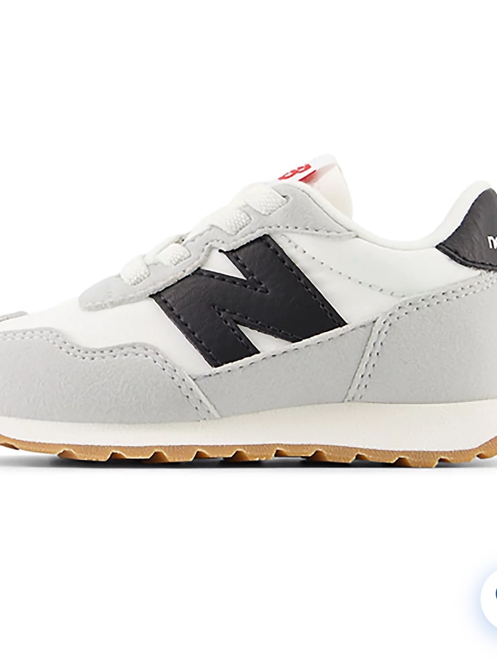 New Balance 237 Bungee Tiddlers White & Black Sneakers 5c - Picture 8 of 10